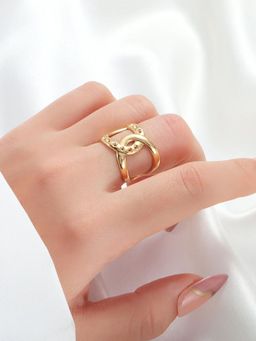Salty - Infinity Twist Statement Adjustable Ring