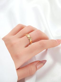 Salty - Golden Twist Adjustable Ring
