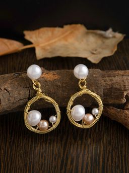 E2O - Gold Drop Earrings For Women