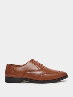 Styli - Men Brown Lace Up Round Toe Oxford - Brown