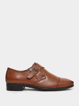 Styli - Men Tan Buckle-Detailed Monk Straps - Tan