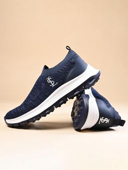 Louis Stitch - Mens Navy Blue Athleisure Fly knit Sneakers