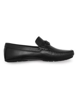 Tommy Hilfiger - Solid Black Leather Loafer - Black