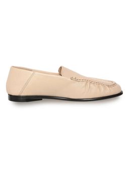 Tommy Hilfiger - Solid Pink Leather Loafers - Beige