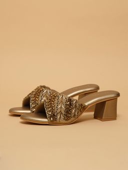 ERIDANI - Tvisha Antique Embroidered Sandal Heels