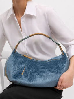 ETCETERA - Ice Blue Safari Hobo Bag