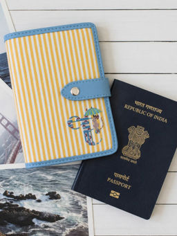 ETCETERA - Unisex Stripe Right Jetset Passport Case - Wet And Wild