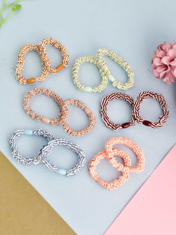 Silvermerc Designs - Colorful Hair Rubber Ties (Set Of 12)