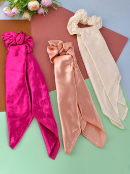 Silvermerc Designs - Knot Scrunchies Ponytail Holder (Set Of 3)