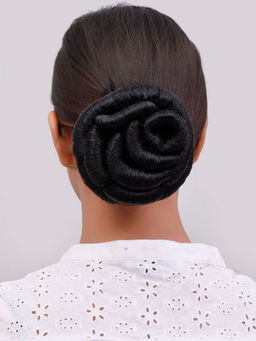Silvermerc Designs - Black Hair Bun Holder Juda Cover
