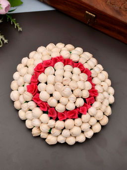 Silvermerc Designs - Mogra and Pink Flower Juda Cover Hair Bun