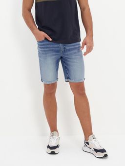 American Eagle - Men Blue Air Flex+ 9 Inches Denim Shorts