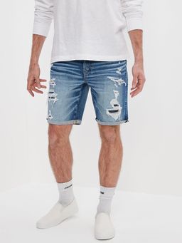 American Eagle - Men Blue Air Flex+ 9 Inches Denim Shorts