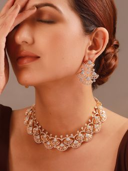 Voylla - Sparkling Essentials Zehra American Diamond Necklace Set