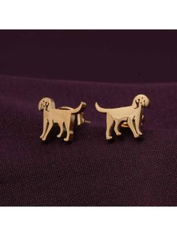 Palmonas - 18K Gold Plated Doggy Studs for Womens Waterproof and Anti-Tarnish