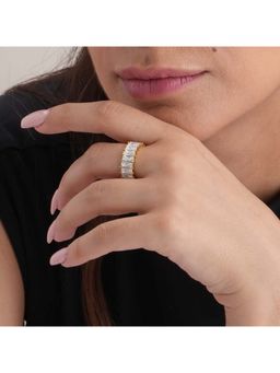 Palmonas - Classic Diamond Ring for Womens (Size - 8) - Waterproof and Anti-Tarnish