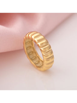 Palmonas - Ridged Ripple Band for Womens (Size - 7) - Waterproof and Anti-Tarnish