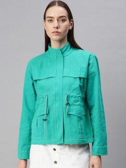 Voxati - Womens Denim Jacket Turquoise