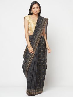 Fabindia - Cotton Silk Printed Saree Without Blouse