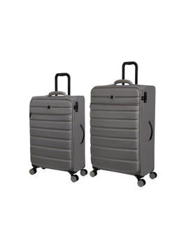 it luggage - Census Grey Set of 2 28-24 Inches Softsided TSA Luggage Trolley