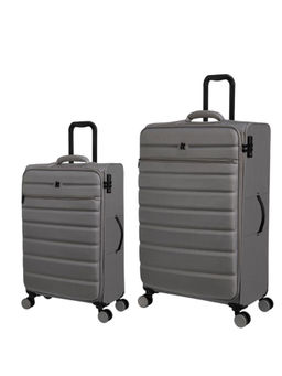 it luggage - Census Grey Set of 2 28-20 Inches Softsided TSA Luggage Trolley
