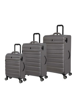 it luggage - Census Grey Set of 3 28-24-20 Inches Softsided TSA Luggage Trolley