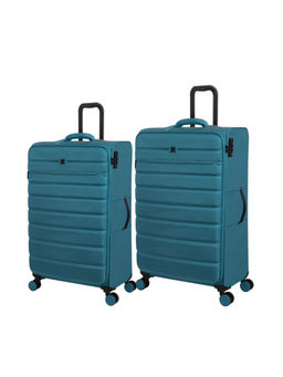 it luggage - Census Teal Blue Set of 2 28-24 Inches Softsided TSA Luggage Trolley