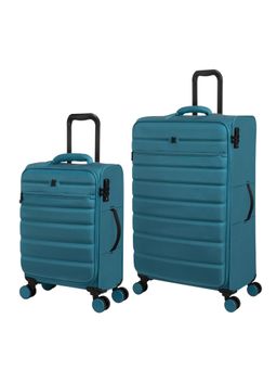 it luggage - Census Teal Blue Set of 2 28-20 Inches Softsided TSA Luggage Trolley