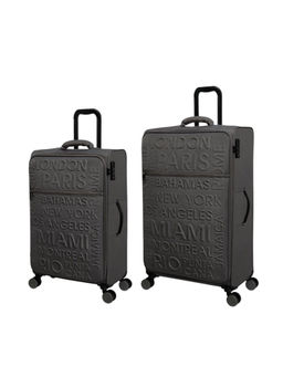 it luggage - Citywide Grey Set of 2 28-24 Inches Softsided TSA Luggage Trolley