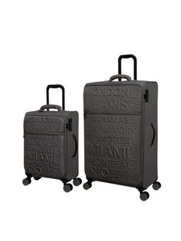 it luggage - Citywide Grey Set of 2 28-20 Inches Softsided TSA Luggage Trolley
