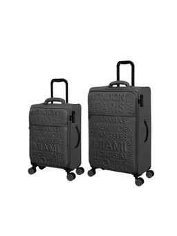 it luggage - Citywide Grey Set of 2 28-20 Inches Softsided TSA Luggage Trolley