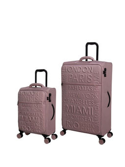 it luggage - Citywide Mauve Set of 2 28-20 Inches Softsided TSA Luggage Trolley