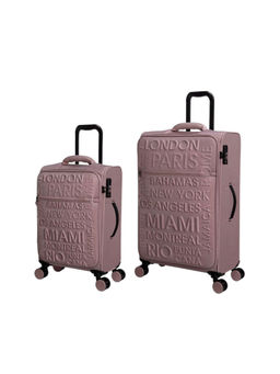 it luggage - Citywide Mauve Set of 2 28-20 Inches Softsided TSA Luggage Trolley