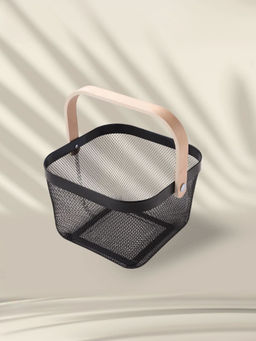Plantex - Metal Mesh Basket - Multipurpose Storage Organizer (Black)