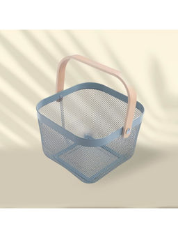 Plantex - Metal Mesh Basket - Multipurpose Storage Organizer (Blue)