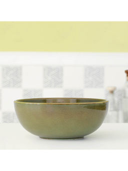 Ellementry - Rustic Sage Ceramic Serving Bowl (Large)