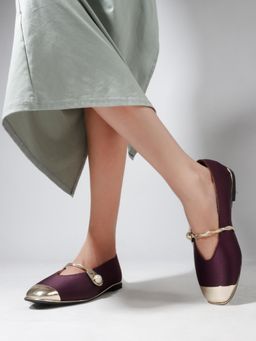 The White Pole - Womens Wine Super Comfortable Ballerina