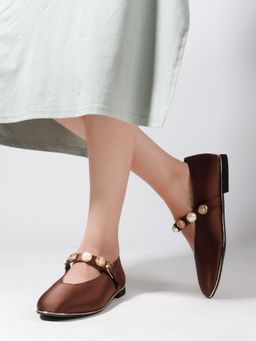 The White Pole - Womens Brown Trendy Comfortable Ballerian