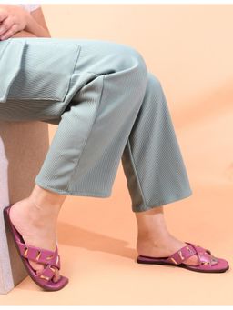 The White Pole - Womens Purple Trending Alluring Stylish Flats