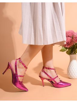 The White Pole - Womens Purple Gorgeous Comfortable Ankle Strap Stiletto Heels