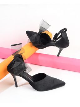 The White Pole - Womens Black Trendy Attractive Stiletto Pencil Heels