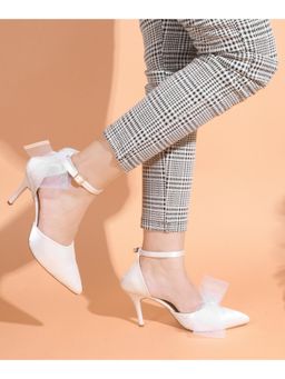 The White Pole - Womens White Trendy Attractive Stiletto Pencil Heels