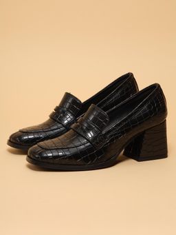 ERIDANI - Womens Rayner Black Textured Loafers