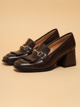 ERIDANI - Womens Walter Brown Leatherette Loafers