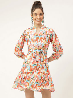 Masakali.Co - Women's Multicolor Crepe A-line Mini Dress (Set of 2)