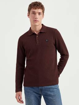 United Colors of Benetton - Men Brown Solid/Plain Polycotton Polo T-Shirt
