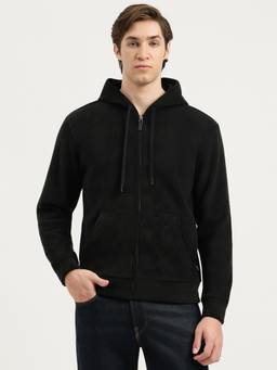 United Colors of Benetton - Men Black Textured Polyester Jacket