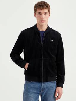 United Colors of Benetton - Men Black Solid/Plain Polyester Blend Jacket