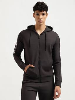 United Colors of Benetton - Men Black Typography Polyester Blend Jacket