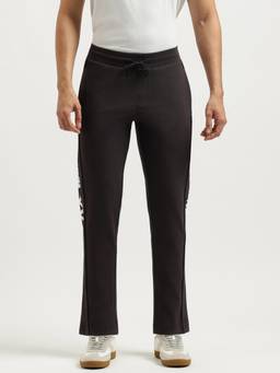United Colors of Benetton - Men Black Typography Polyester Blend Trackpants